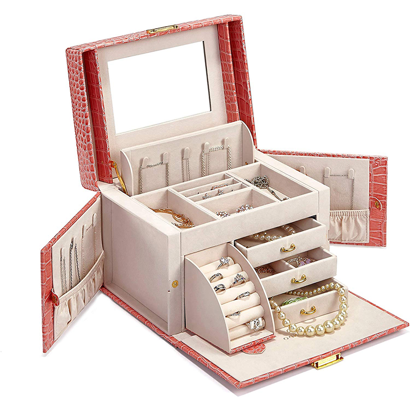 Leather Packaging Storage Box Jewelry Box for Necklaces/Earrings/Rings/Watches