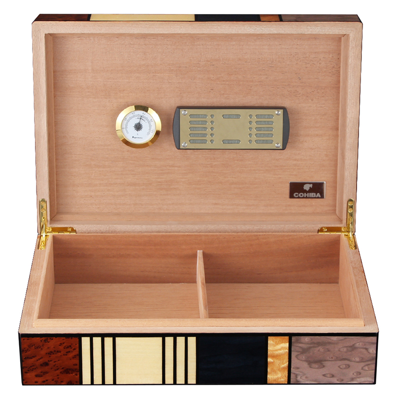 Customized Unique Spanish Cedar Piano Paint Wooden Cigar Case