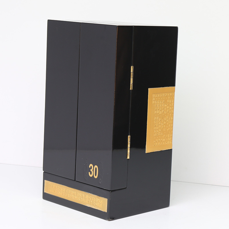 OEM Luxury Glossy Piano Lacquer Finished Wooden Wine Gift Packaging Box