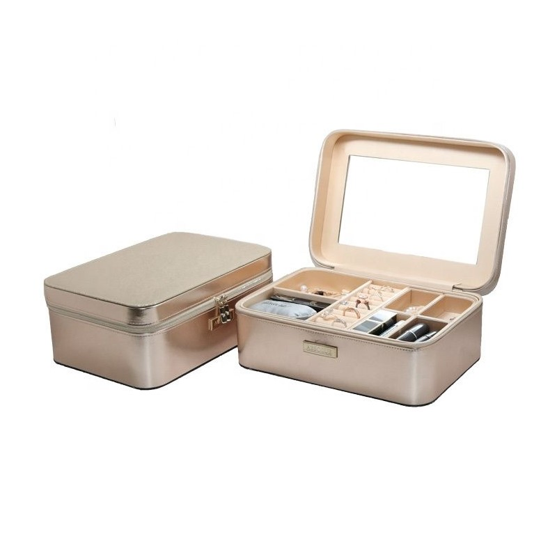 Custom Luxury Design PU Leather Jewelry Storage Box Necklace Ring Gift Box