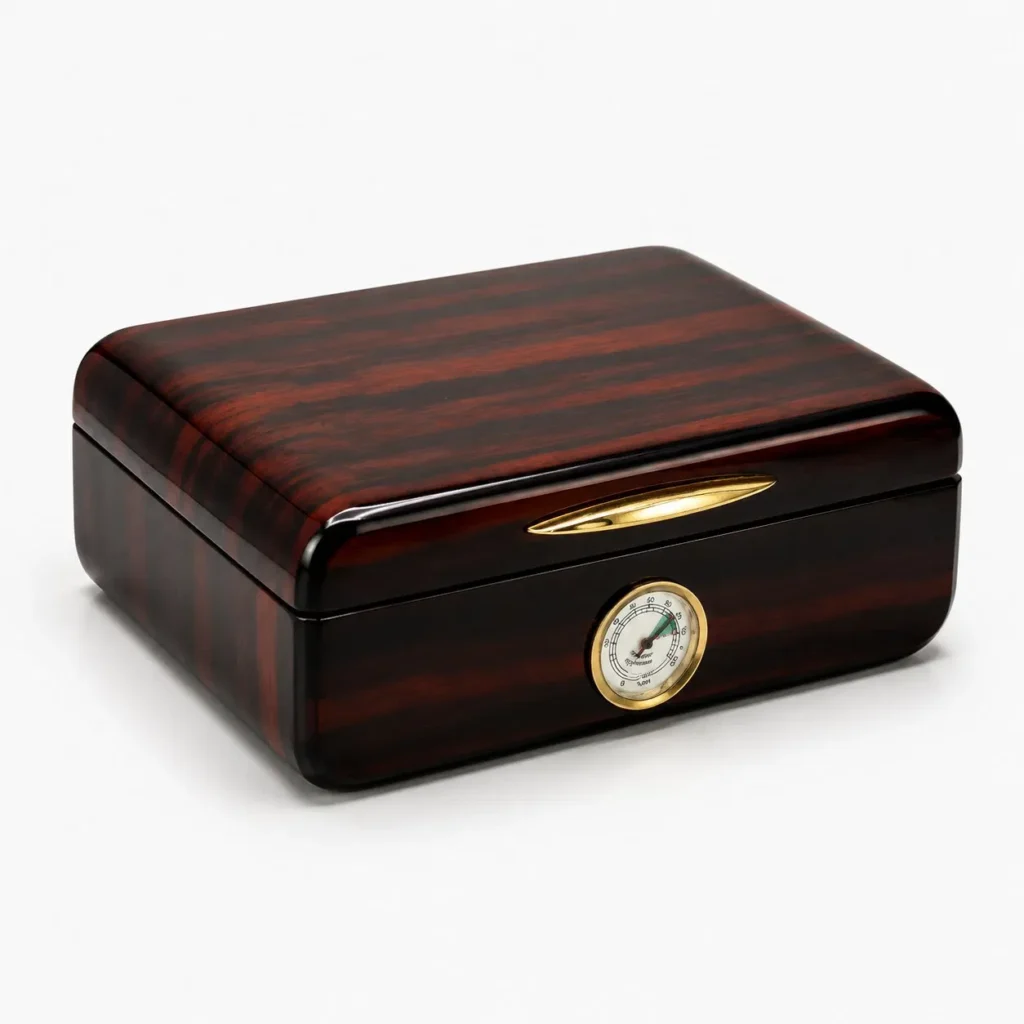 Handmade Cedar Wood Cigar Humidor with Top Digital Hygrometer / Humidifier