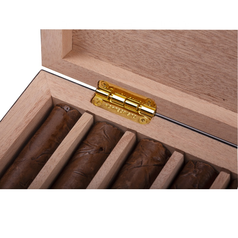 High Gloss Piano Lacquer Luxury Spanish Cedar Wooden Cigar Box with Dividers