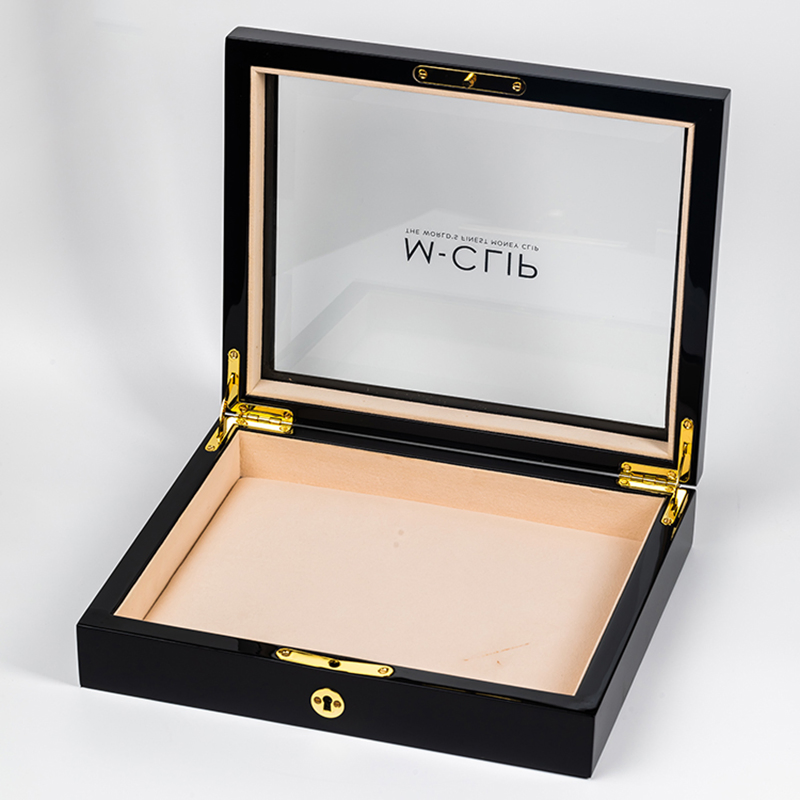 Custom Lacquered Wood Fashion Ring Earrings Jewelry Packaging Box