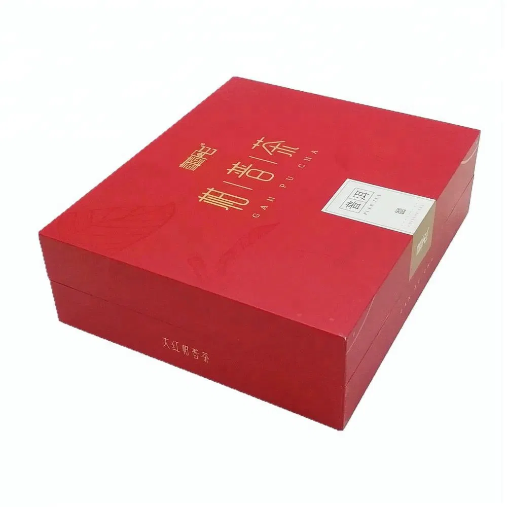 Custom Red Color Book Shape Cardboard Tea Gift Packaging Box
