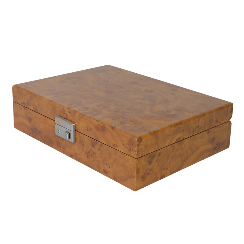 Customized Simple Design Wooden Gift Box Wood Watch Box with a Lock