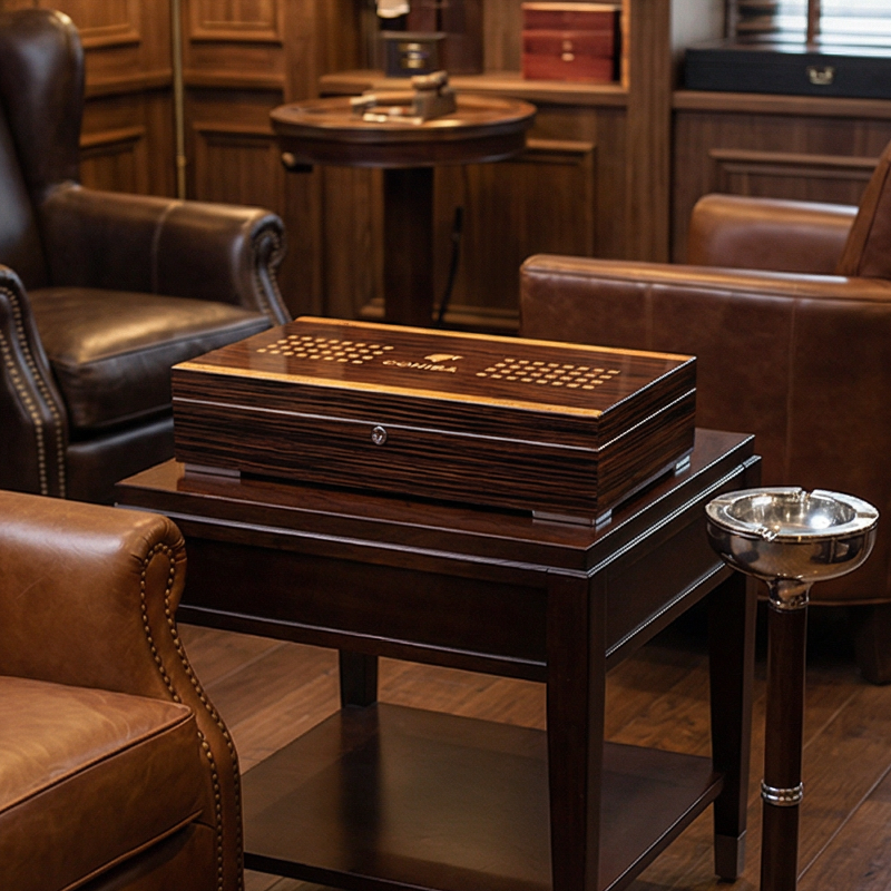 Luxury Cedar Cigar Humidor Cohiba Wooden Cigar Box with Big Capacity