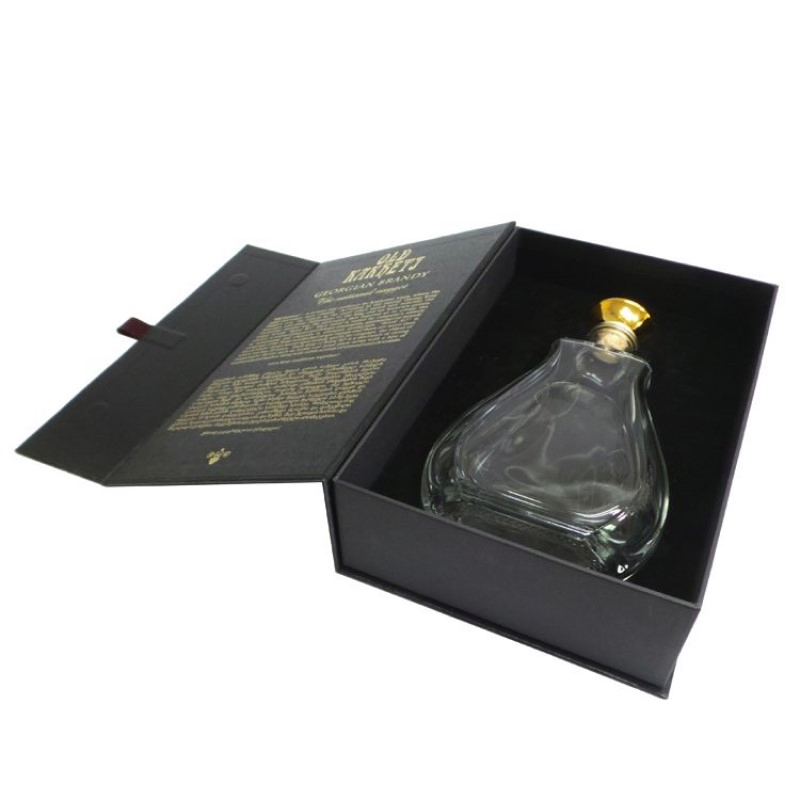 Custom Bronze Printing Gold Logo Luxury Tequila Box Gift Packaging Box