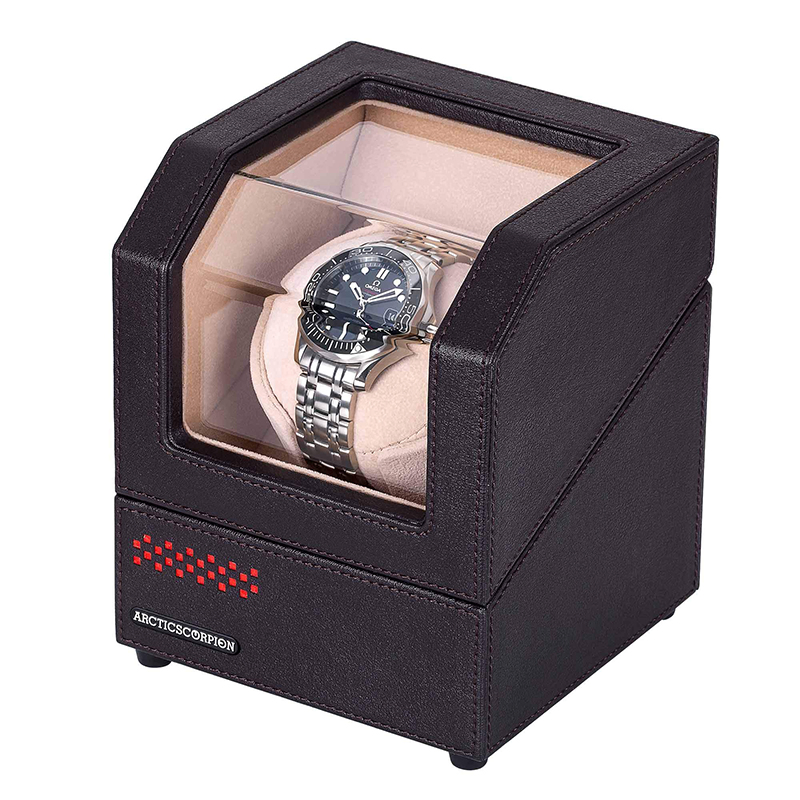 OEM Black Wach Winder Box Watch Storage Leather Packing Box for Gift