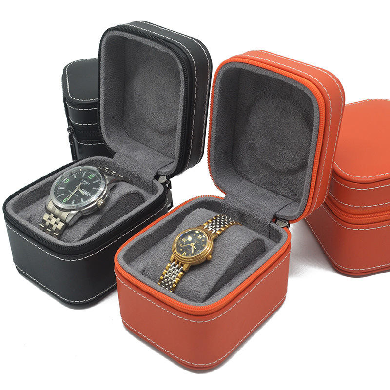PU Leather Single Watch Display Stand Storage Watch Gift Collection Box