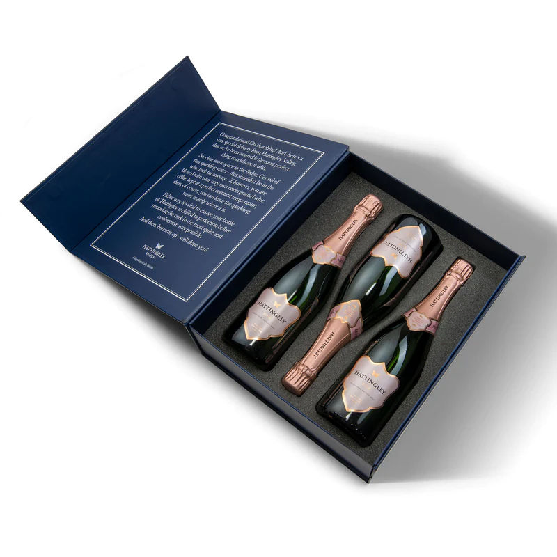 Custom Size Luxury Folding Closure Leather Packaging Set Wine Magnetic Gift Box