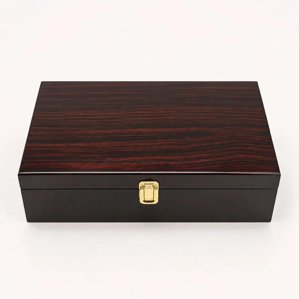 Piano Lacquer Red Wine Perfume Packaging Collection Gift Display Ready-Made Customizable Wooden Box
