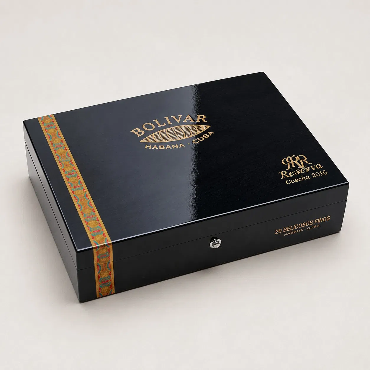 Luxury Custom Wooden Cigar Box Handmade Cigar Humidor with Metal Lock and Logo