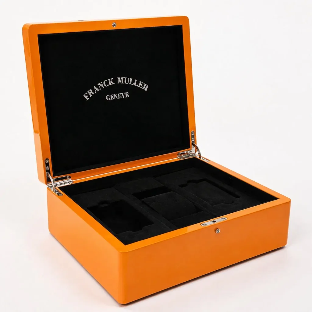 Premium Wooden Watch Display Box with Velvet Lining Custom Branding Gift Case