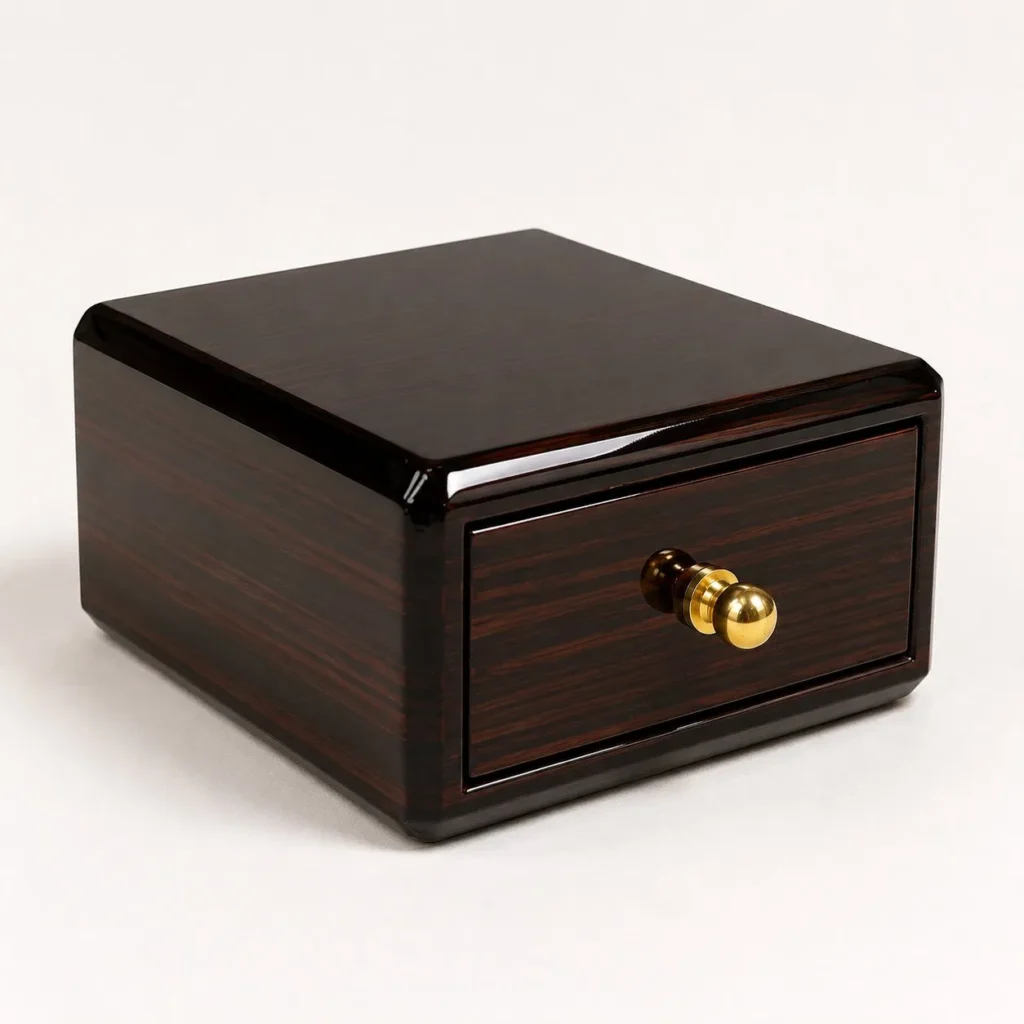 Luxury Wooden Watch Storage Box with Velvet Interior Drawer Design Custom Logo Premium Gift Packaging Case