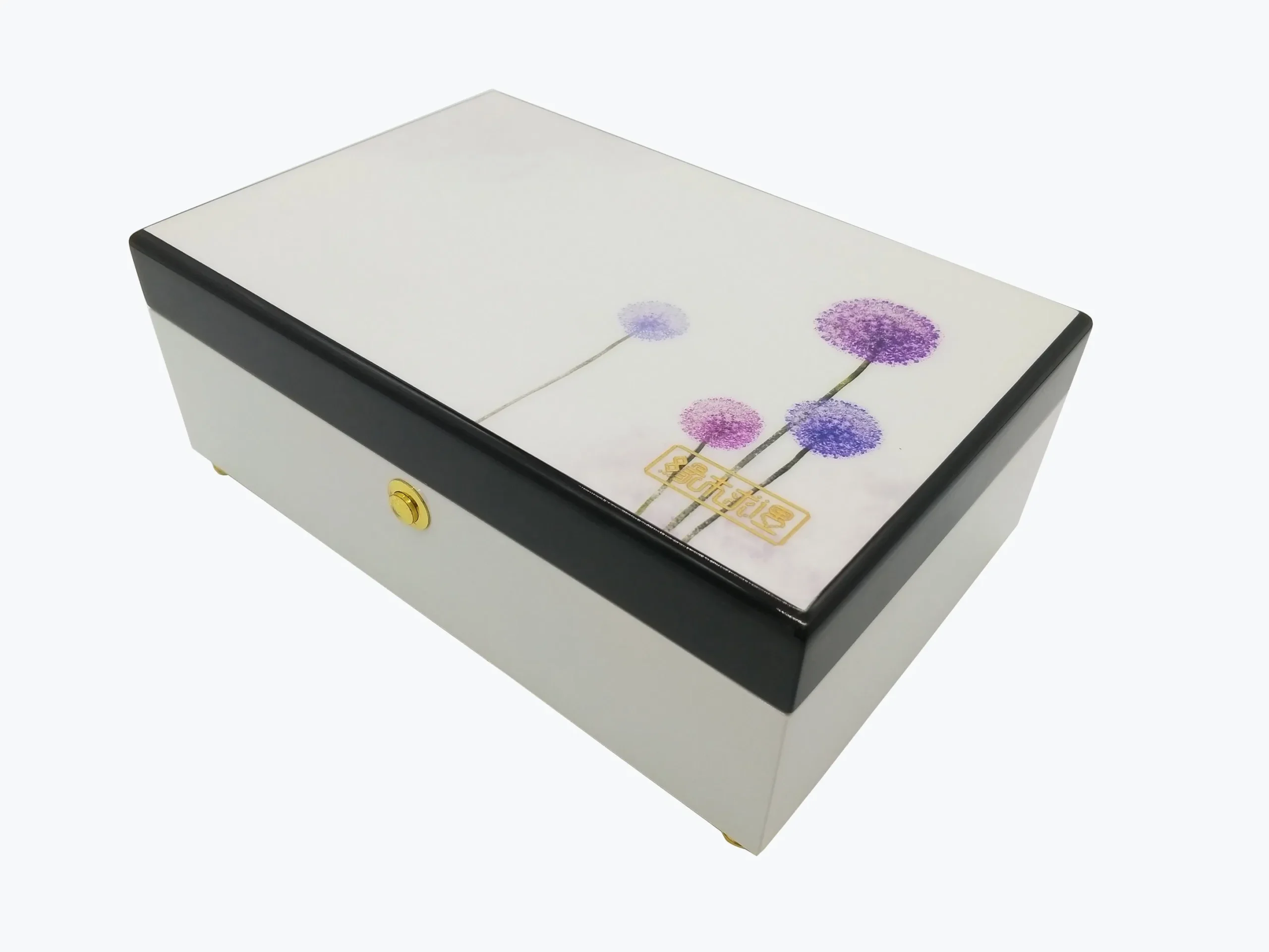 Fashionable PU Painting Wooden Jewelry Packaging Box with Mirror