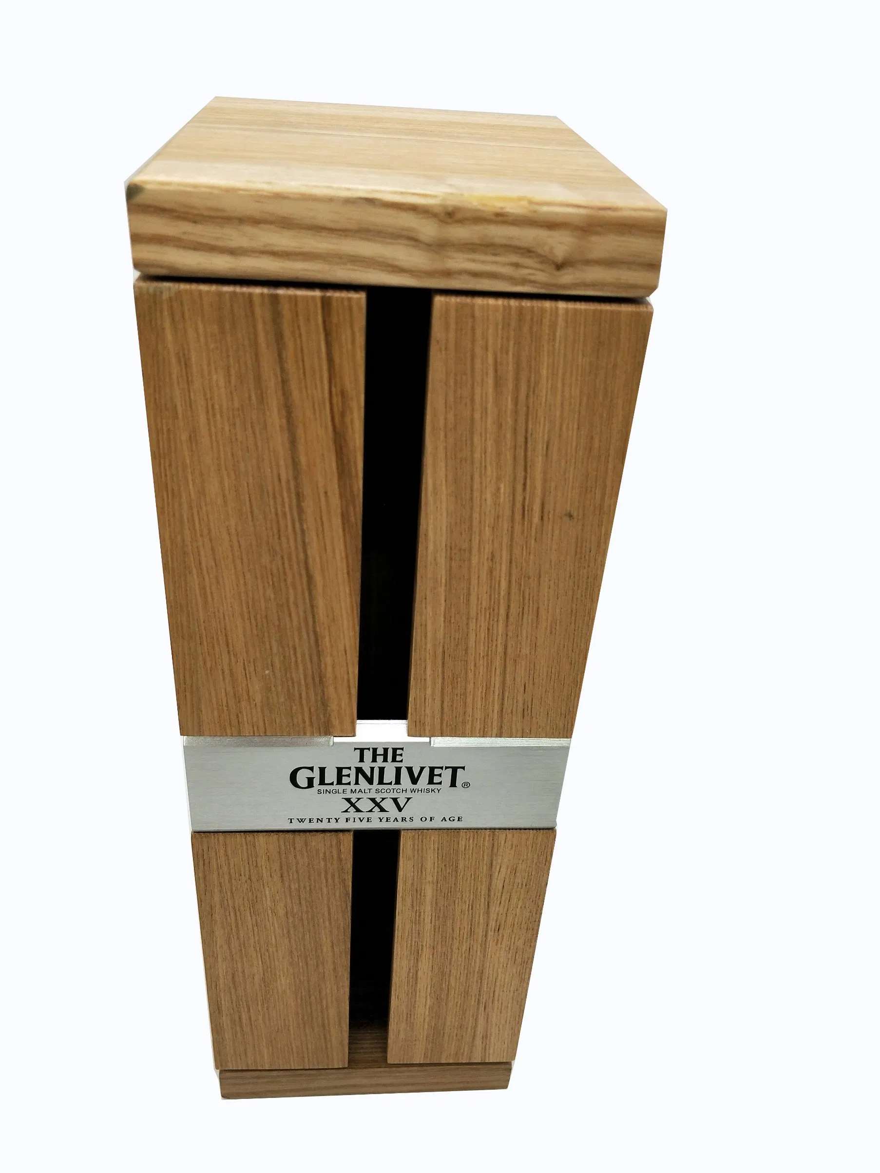Custom High End Luxury Solid Wooden Packaging Whisky Wine Box