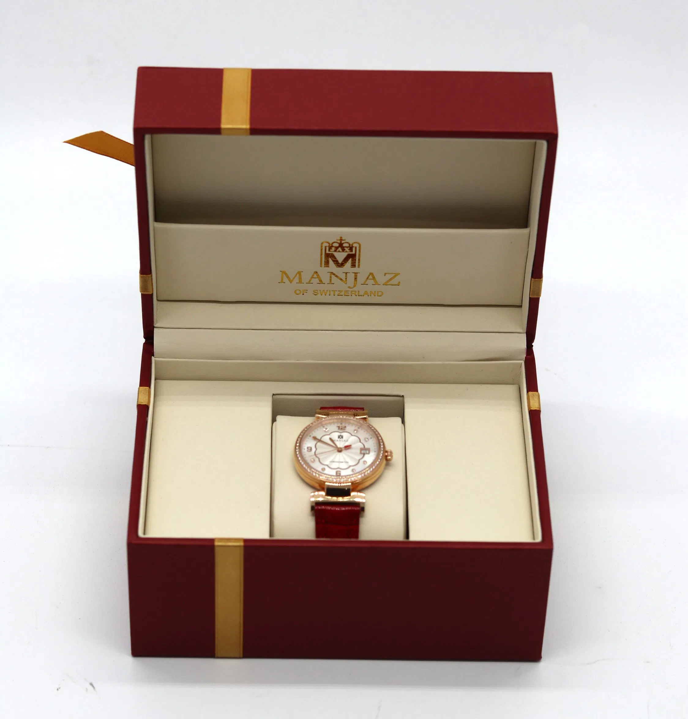 OEM Fashion Style Cardboard Red Single Watch Box for Lady