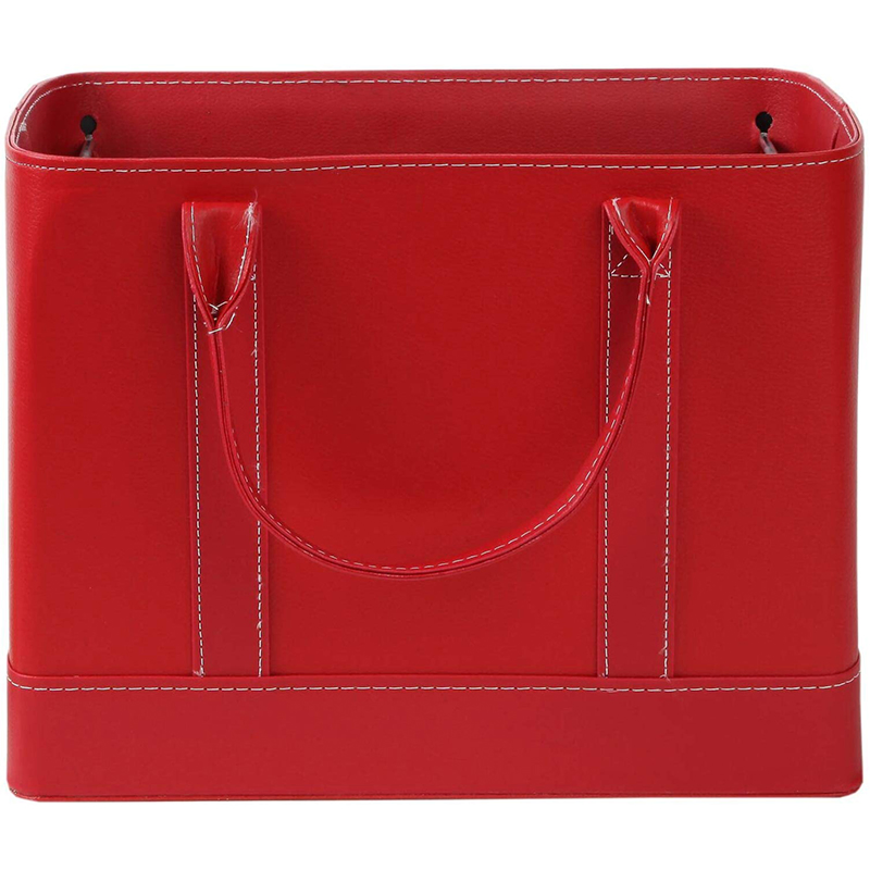 Customized Design Fashion Leather Red Gift File Travel Storage Bag for Lady
