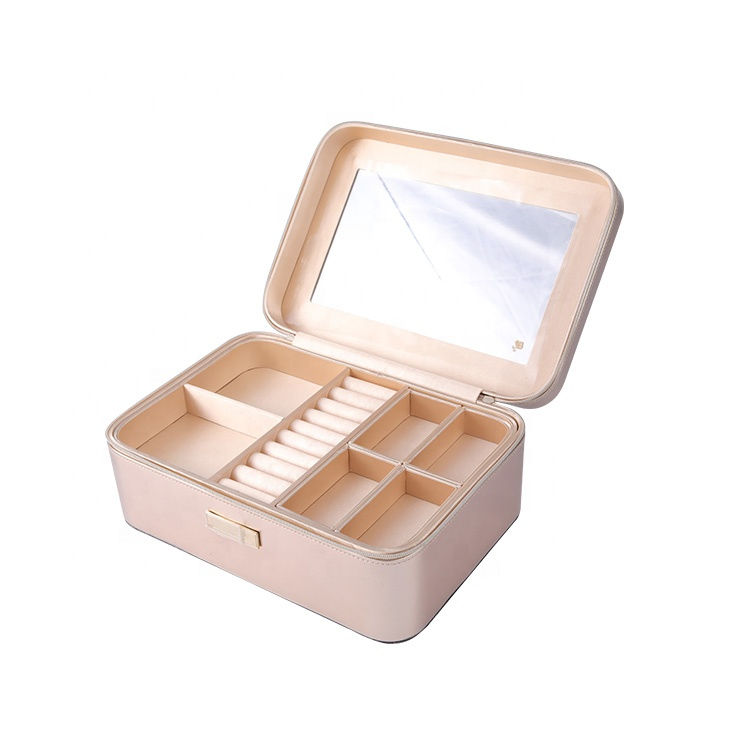 Custom Luxury Design PU Leather Jewelry Storage Box Necklace Ring Gift Box