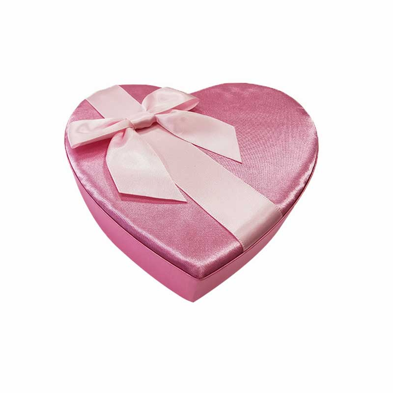 Custom Color Heart Shaped Gift Packaging Box with Fabric Cover