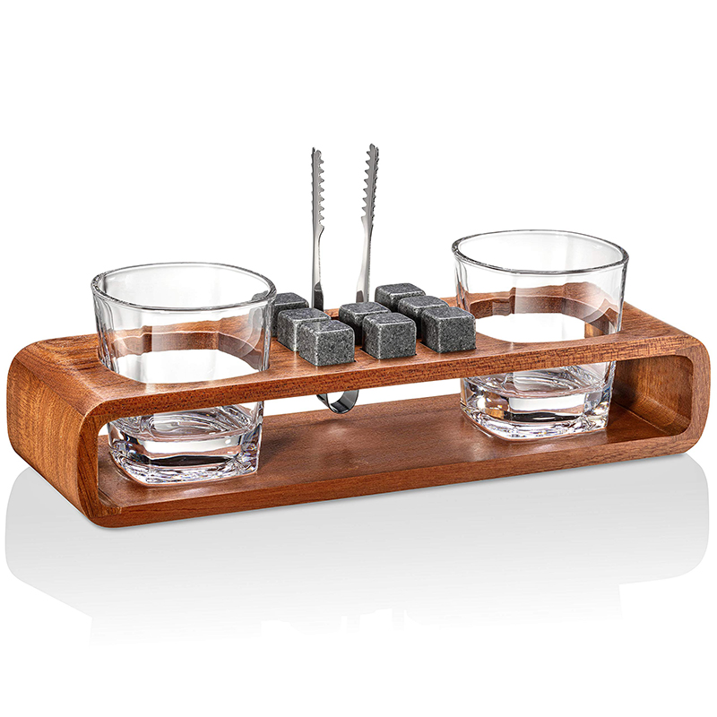 Handmade Whiskey Display Wine Tray for Men Father Best Gift