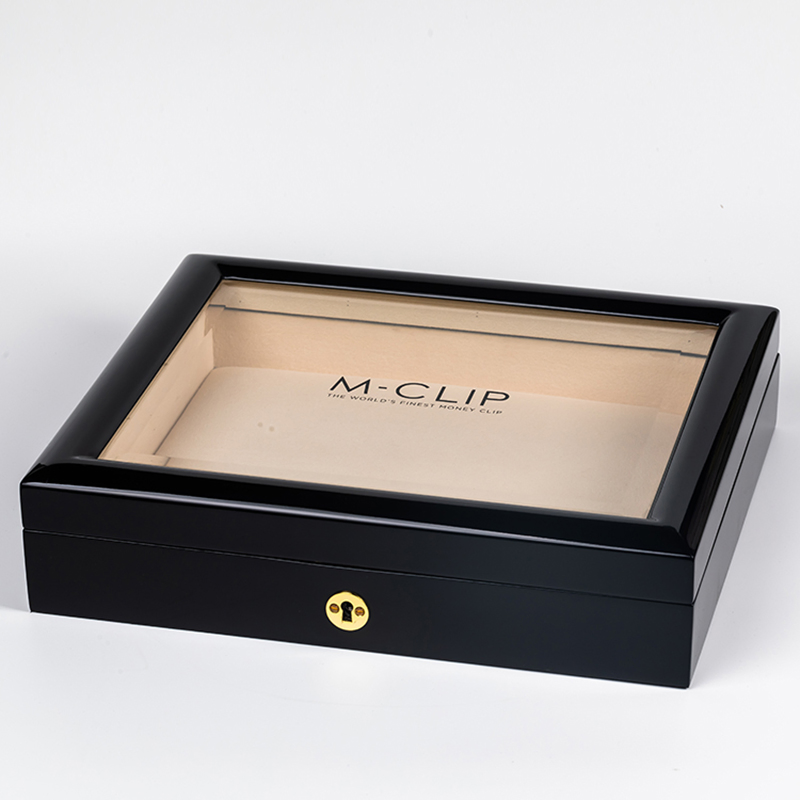 Custom Lacquered Wood Fashion Ring Earrings Jewelry Packaging Box