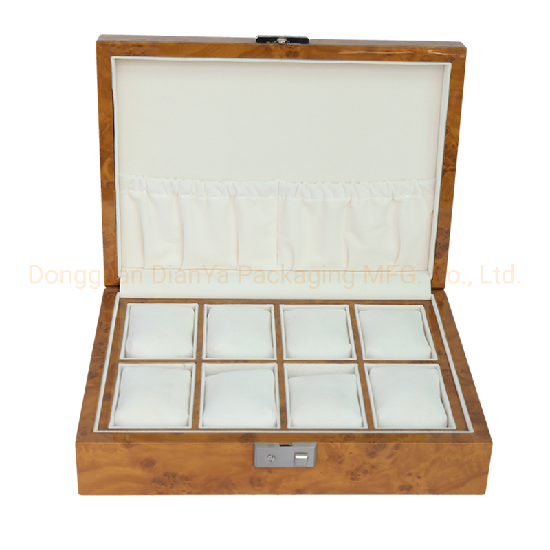 Customized Simple Design Wooden Gift Box Wood Watch Box with a Lock