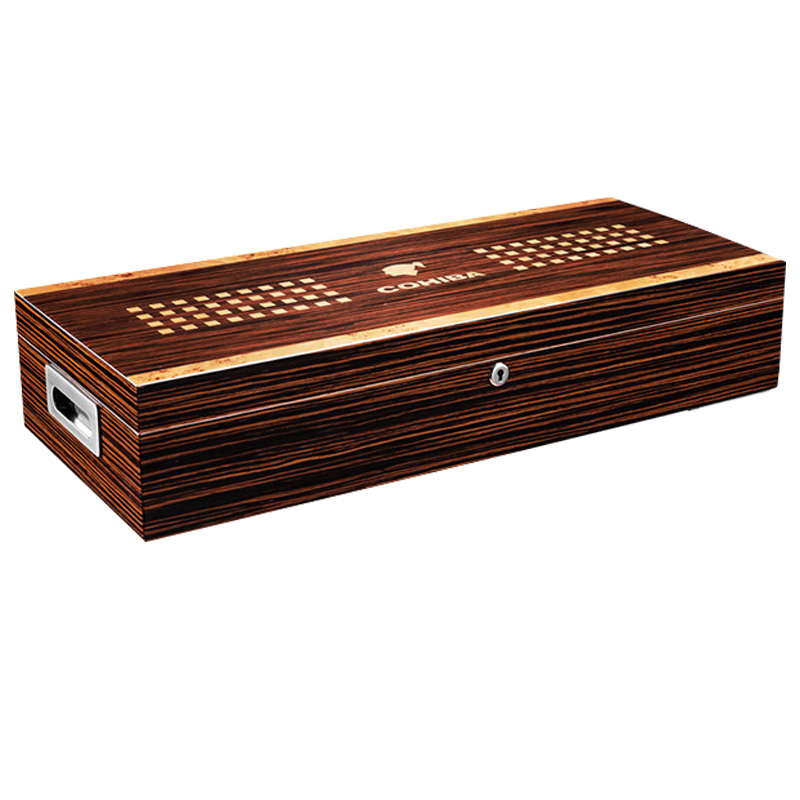 Luxury Cedar Cigar Humidor Cohiba Wooden Cigar Box with Big Capacity