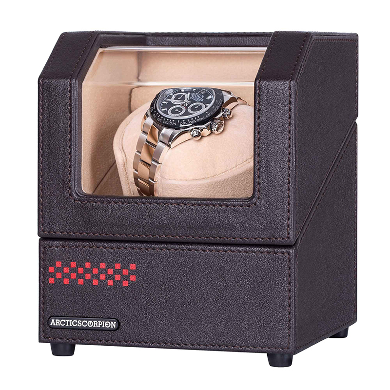 OEM Black Wach Winder Box Watch Storage Leather Packing Box for Gift