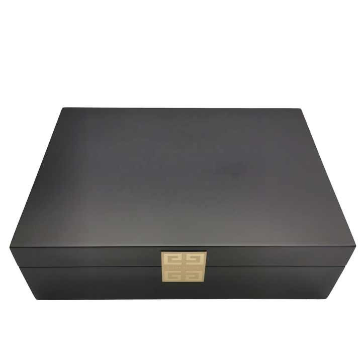 Luxury Black Paint Perfume Wooden Box Customized Gift Box with Logo Packaging Gift Display Perfume Box