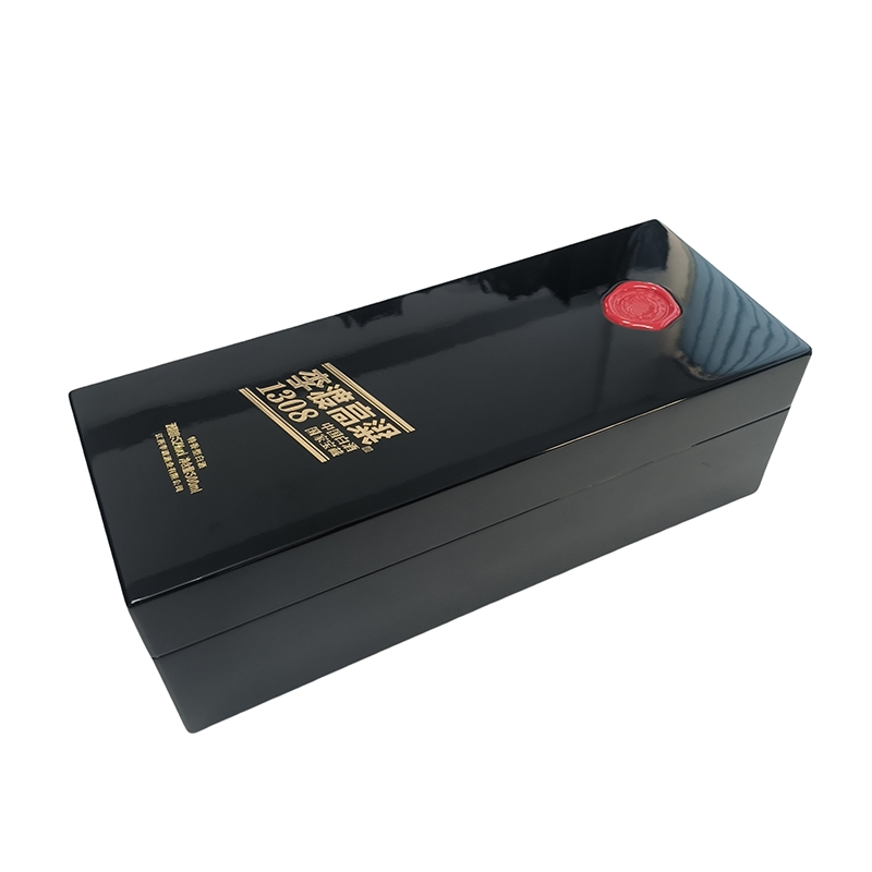 Customized Luxury High Gloss Lacquer Wooden Wine Box for Elegant Gifts