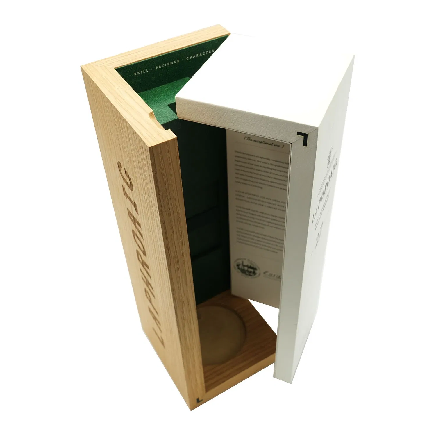 Custom Folding Magnetic Gift Box Wooden Luxury Wine Bottle Box Packaging