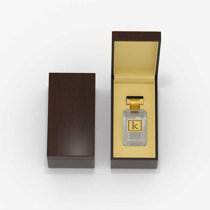 Manufacturer Customized Brown PU Leather Wooden Arabian Perfume Bottle Gift Box Wooden Luxury Perfume Gift Box Packaging
