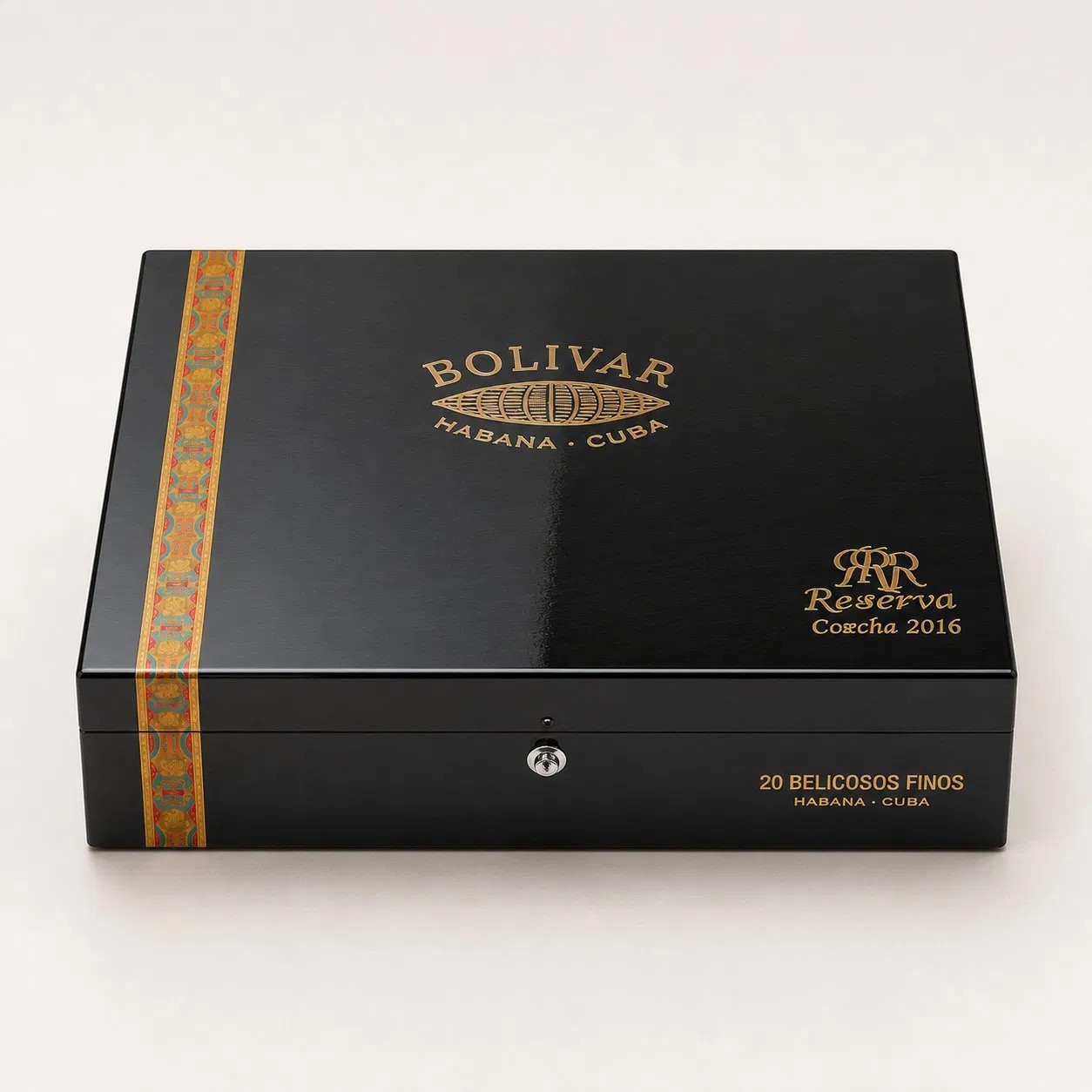 Luxury Custom Wooden Cigar Box Handmade Cigar Humidor with Metal Lock and Logo
