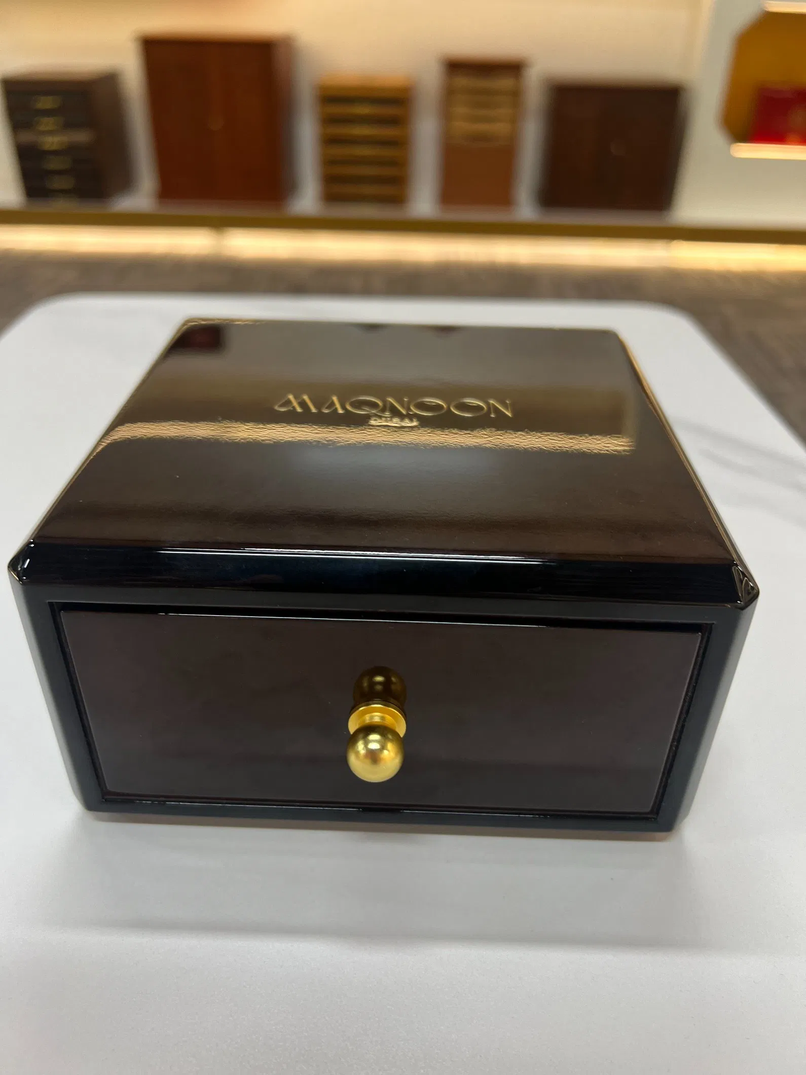 Luxury Wooden Watch Storage Box with Velvet Interior Drawer Design Custom Logo Premium Gift Packaging Case