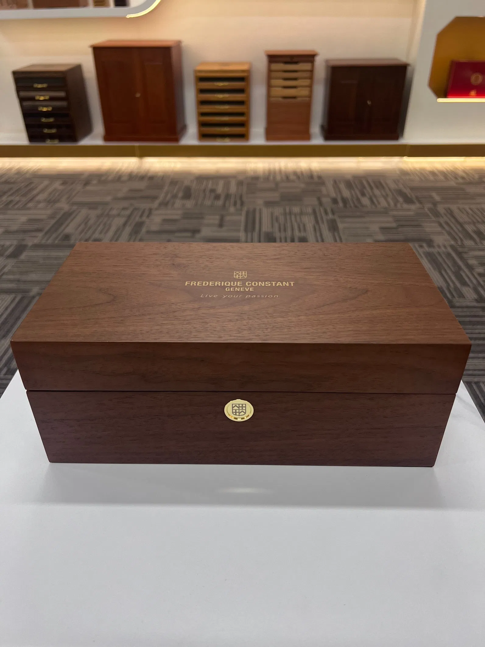 Premium Wooden Watch Display Box with Flip Lid Design for Luxury Diver Watch Collection