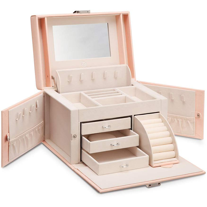 Custom Fashion Design Leather Packaging Necklace Gift Jewelry Set Box