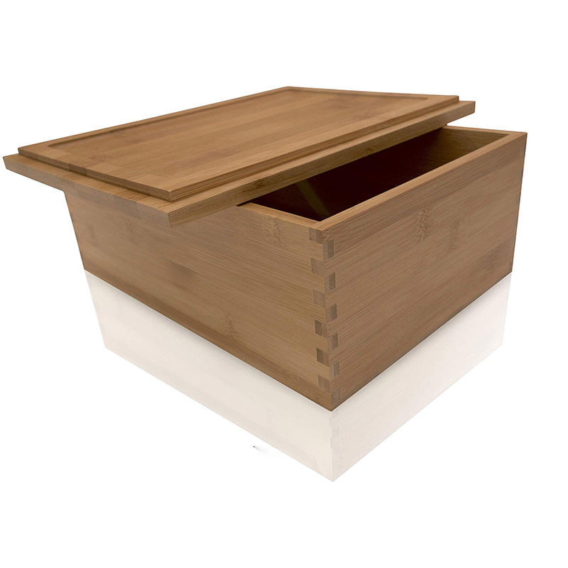 Custom Dovetail Design Discrete Wooden Bamboo Stash Boxes Storage Packaging Box