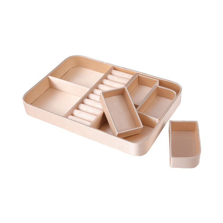 Custom Luxury Design PU Leather Jewelry Storage Box Necklace Ring Gift Box