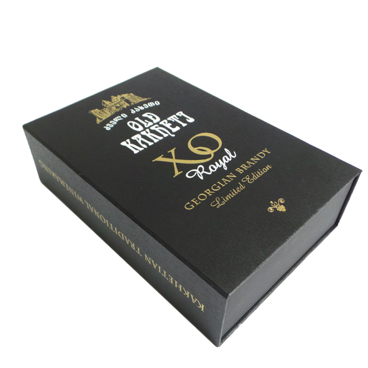 Custom Bronze Printing Gold Logo Luxury Tequila Box Gift Packaging Box
