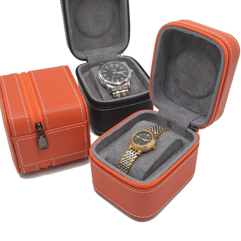 PU Leather Single Watch Display Stand Storage Watch Gift Collection Box