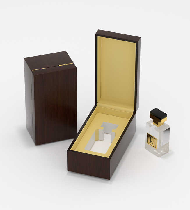 Manufacturer Customized Brown PU Leather Wooden Arabian Perfume Bottle Gift Box Wooden Luxury Perfume Gift Box Packaging