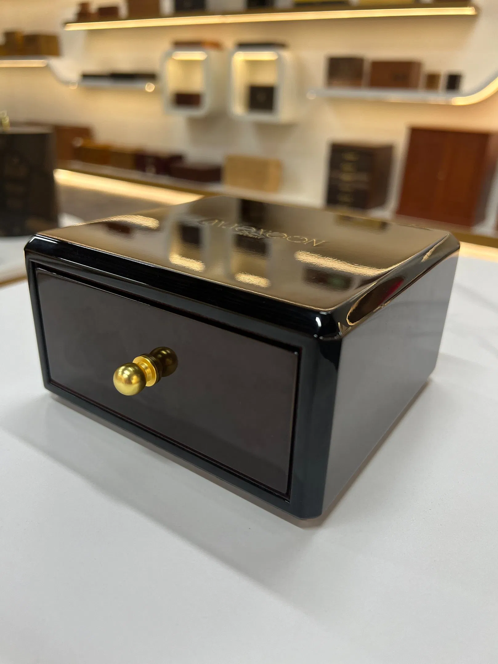 Luxury Wooden Watch Storage Box with Velvet Interior Drawer Design Custom Logo Premium Gift Packaging Case