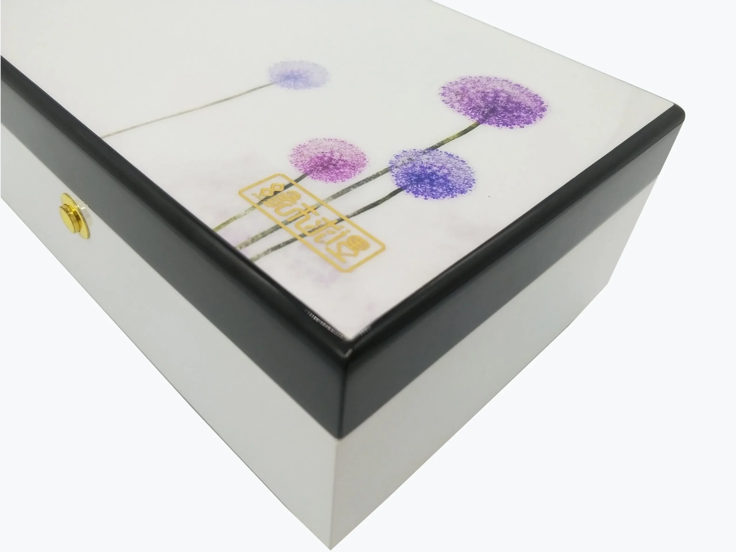 Fashionable PU Painting Wooden Jewelry Packaging Box with Mirror
