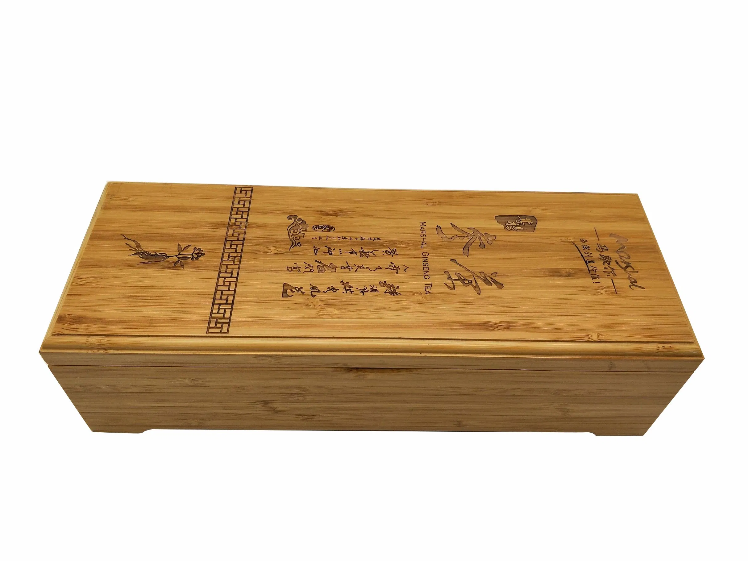 Custom Size Carbonized Bamboo Tea Packaging Box Gift Storage Box