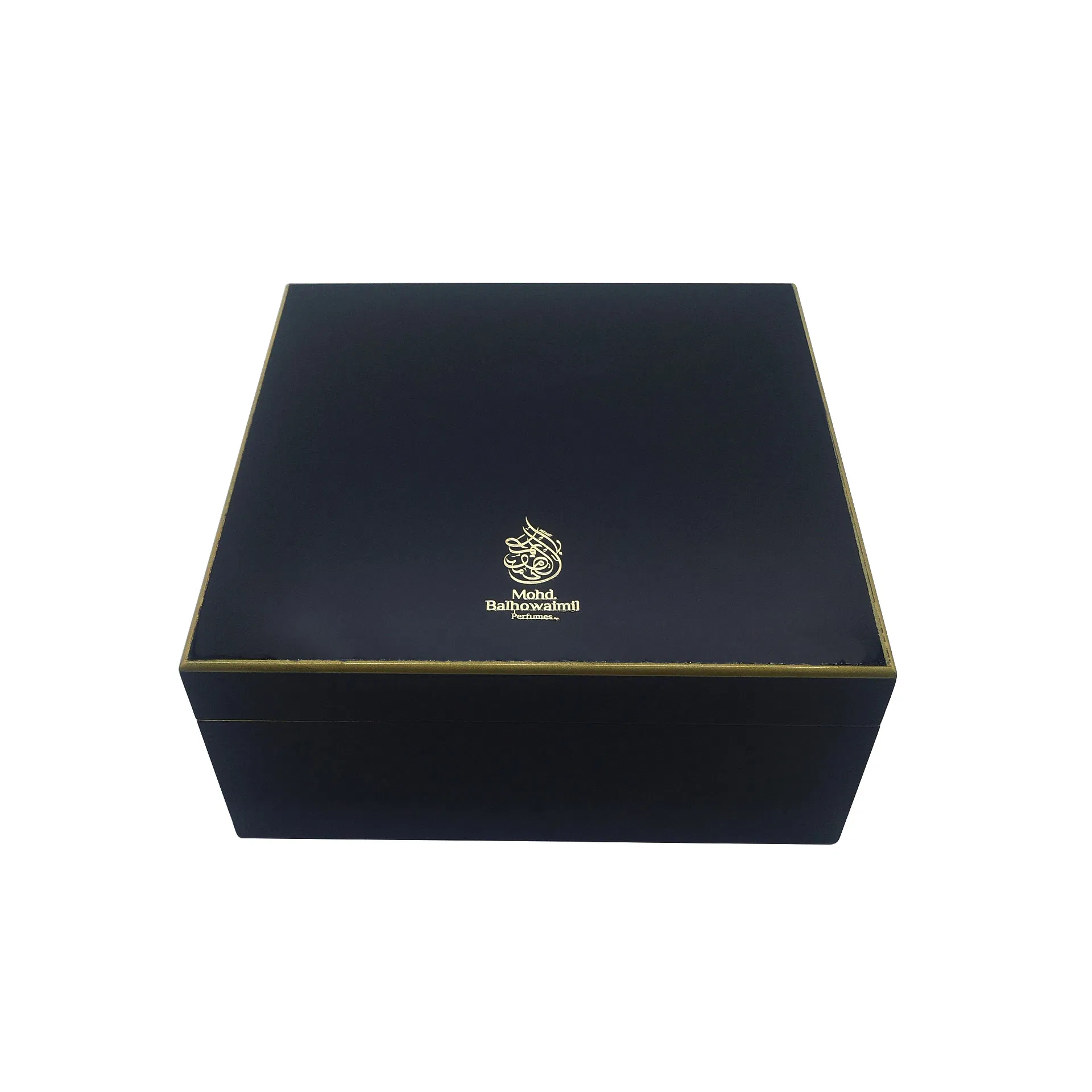 Customized Design Classic Shinny Black Lacquer Wooden Perfume Oud Box