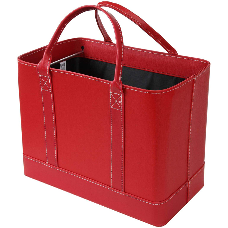Customized Design Fashion Leather Red Gift File Travel Storage Bag for Lady