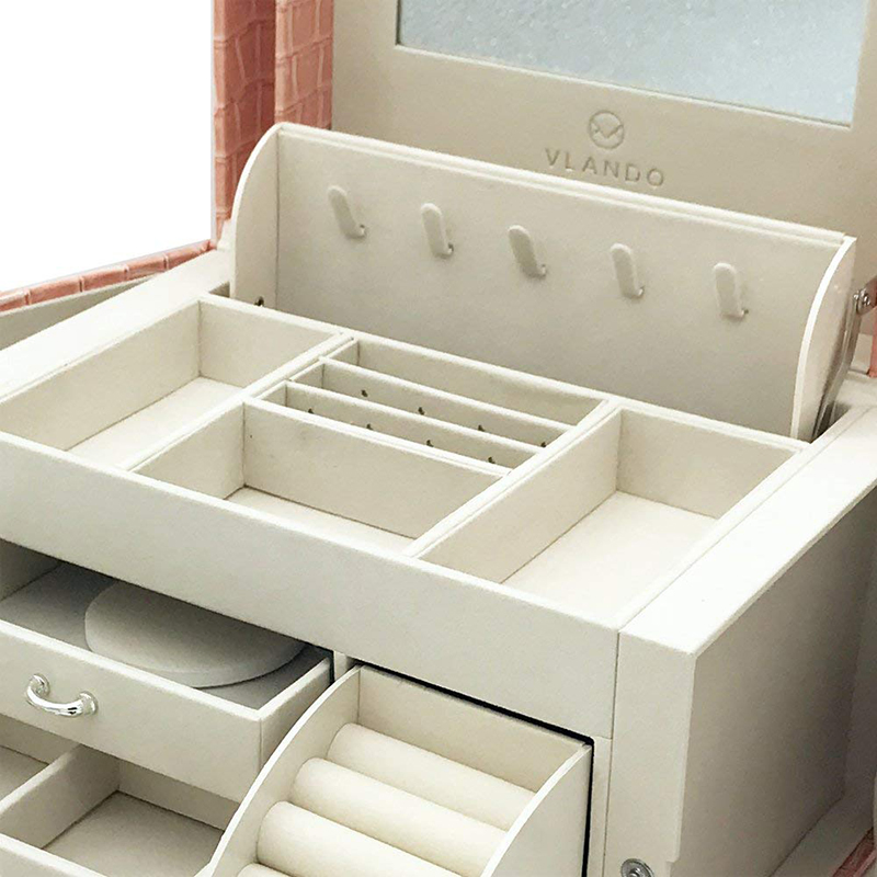 Leather Packaging Storage Box Jewelry Box for Necklaces/Earrings/Rings/Watches