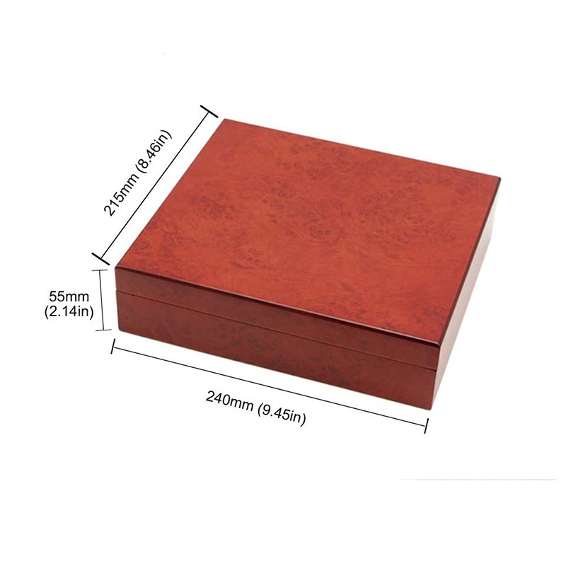Cigar Humidor Desktop Cigar Cedar Box with Humidifier Hygrometer Holds 20 to 25 Cigars