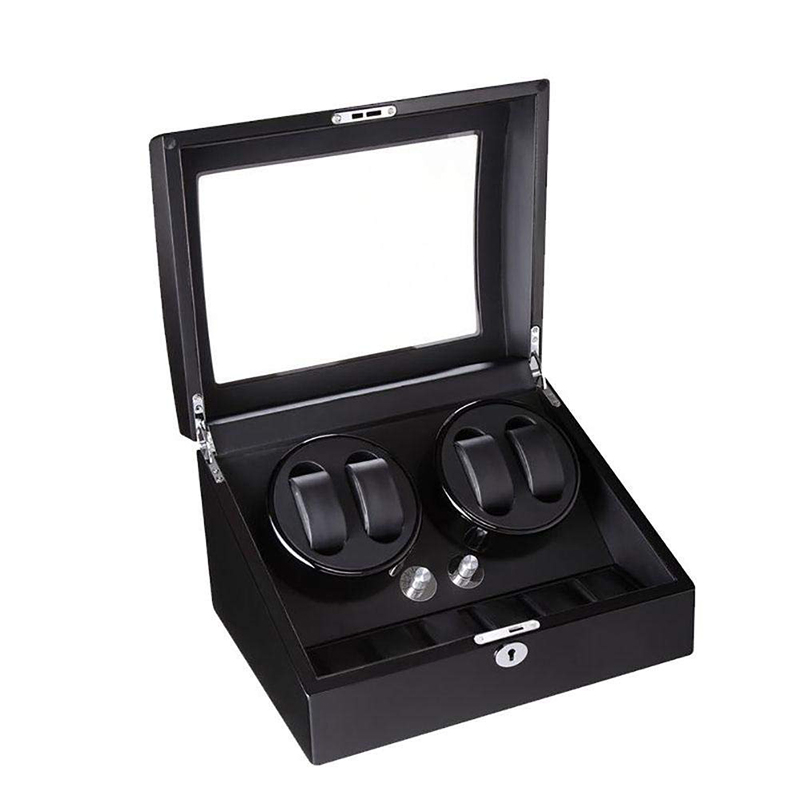 Fashion Rectangular Matte Wood Billet Watch Gift Box Watch Winder Storage Box